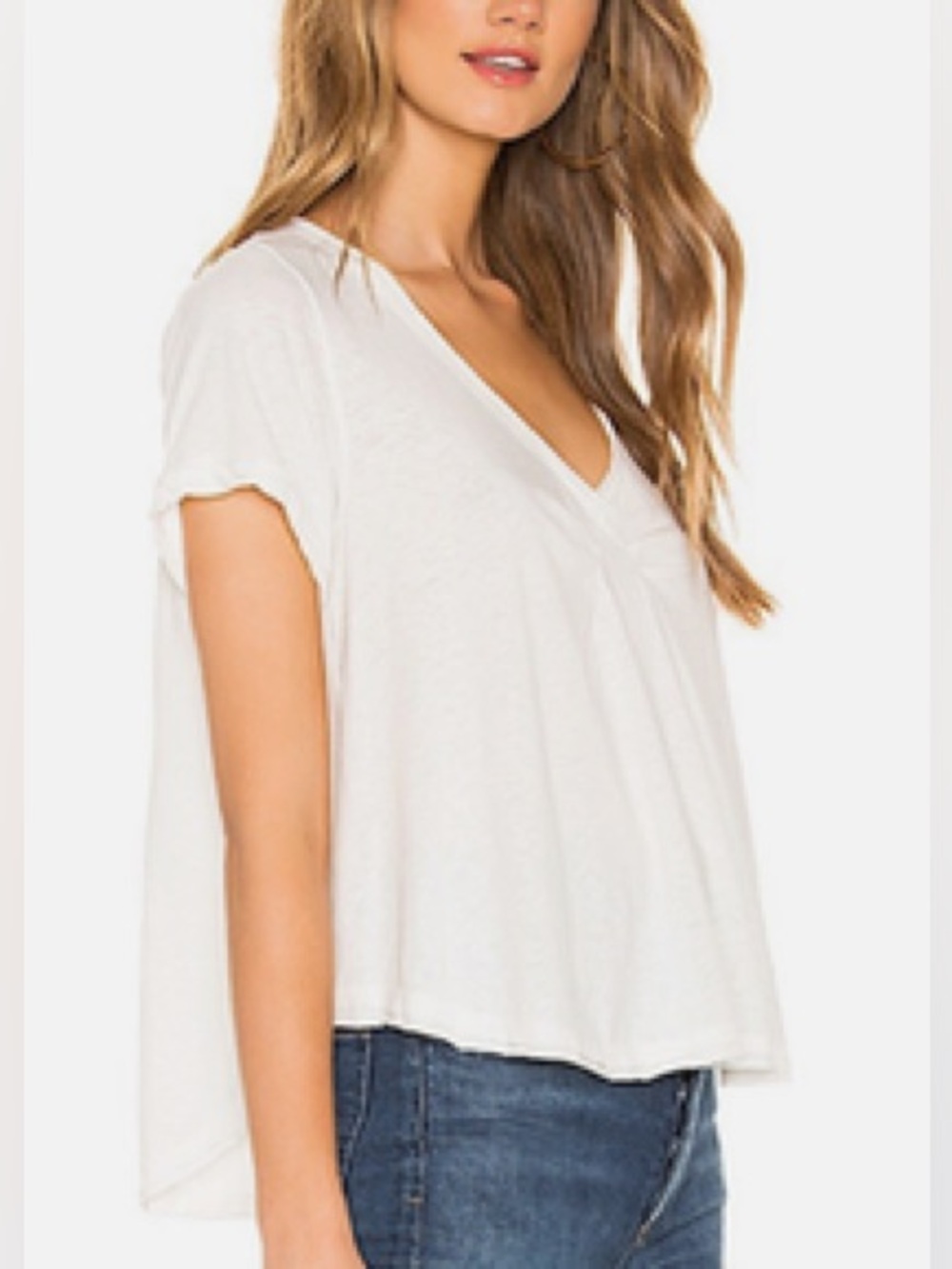 We the Free “All You Need” Rucked v-neck swing top